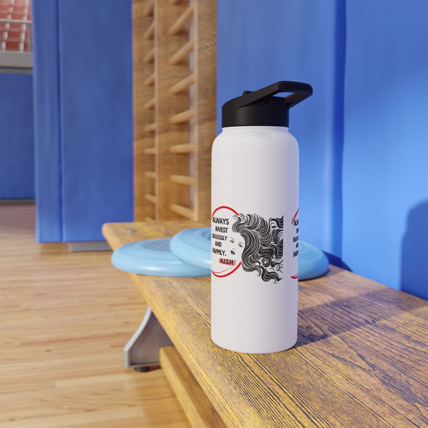 Personalized Initial Quote Inspirational Girl Stainless Steel Water Bottle