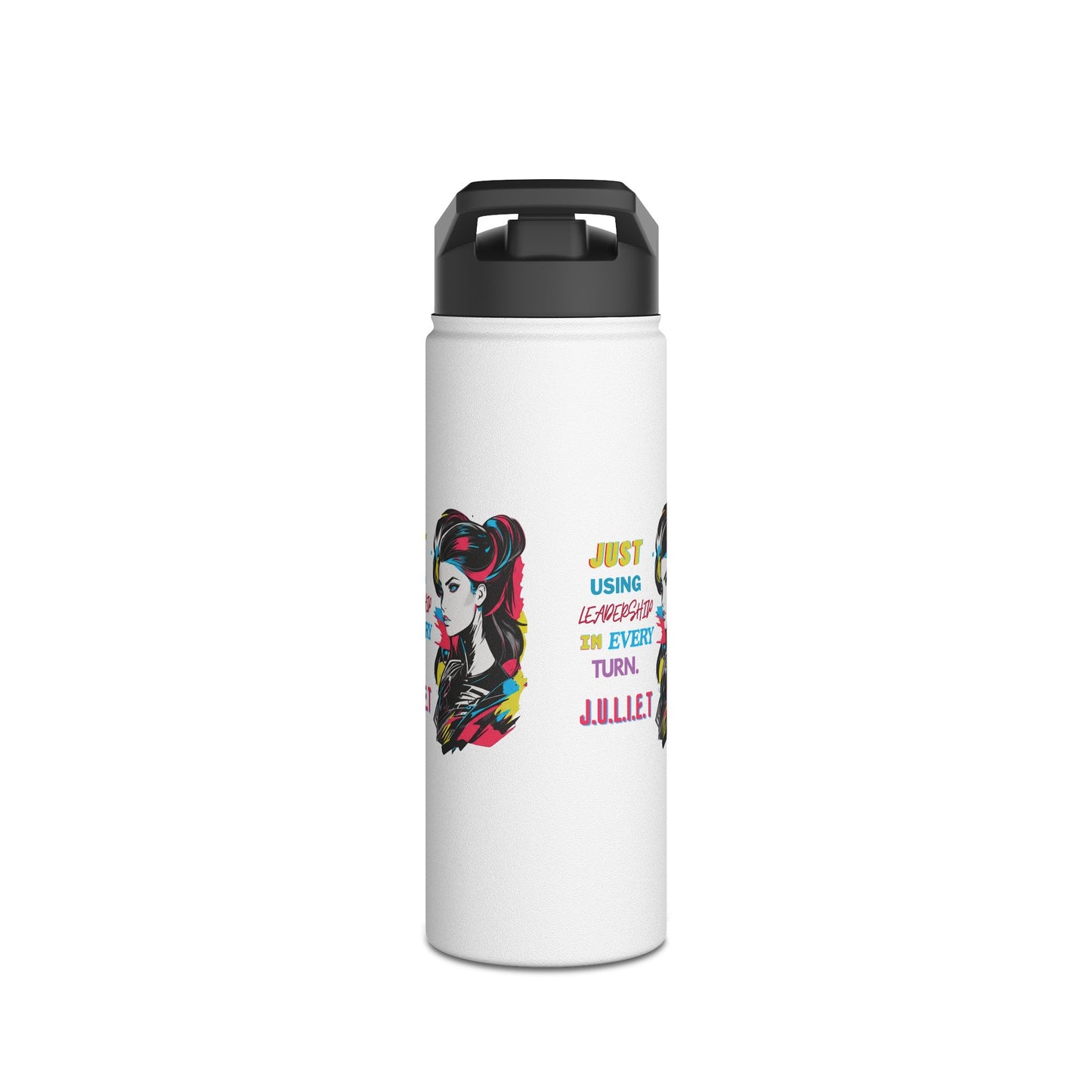 Personalized Initial Quote Vintage Girl Stainless Steel Water Bottle