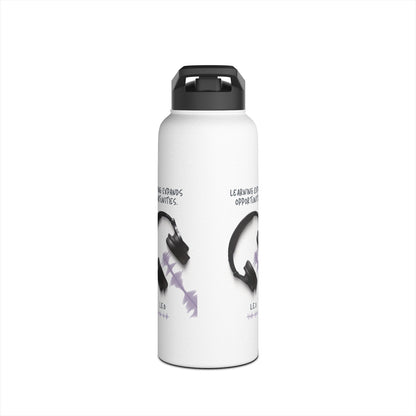 Personalized Initial Quote Headphones Stainless Steel Water Bottle