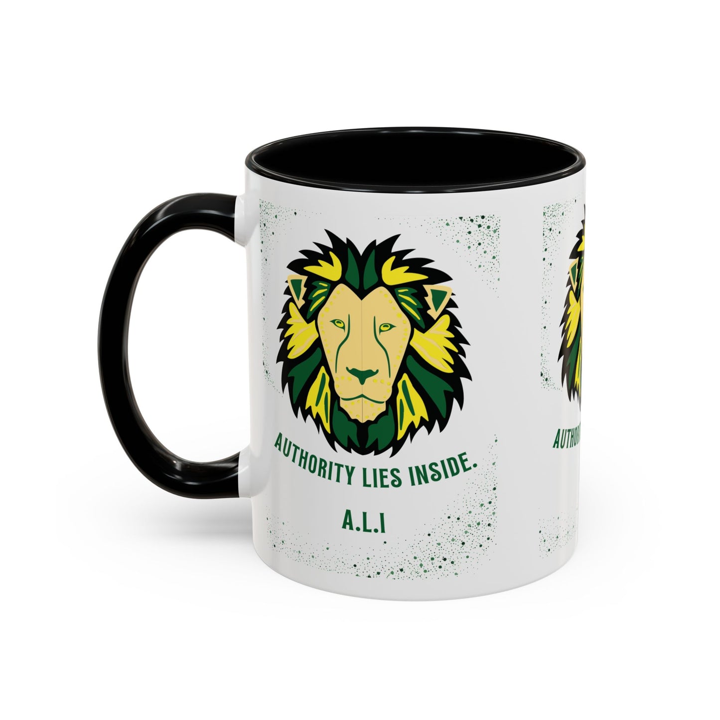 Personalized Initial Lion Accent Coffee Mug