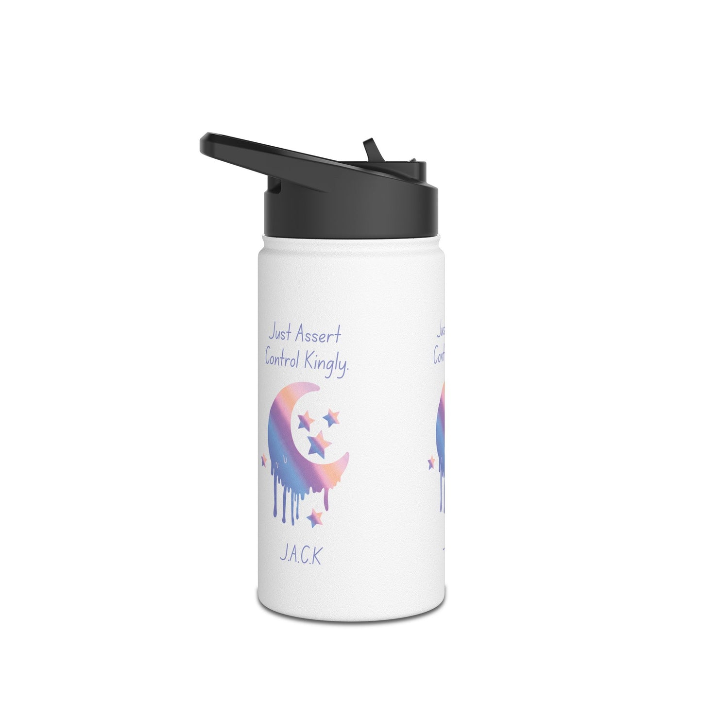 Personalized Initial Quote Moon Dripping Stainless Steel Water Bottle