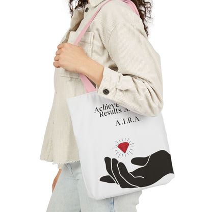 Personalized Initial Quote Gem Hand Canvas Tote Custom Name