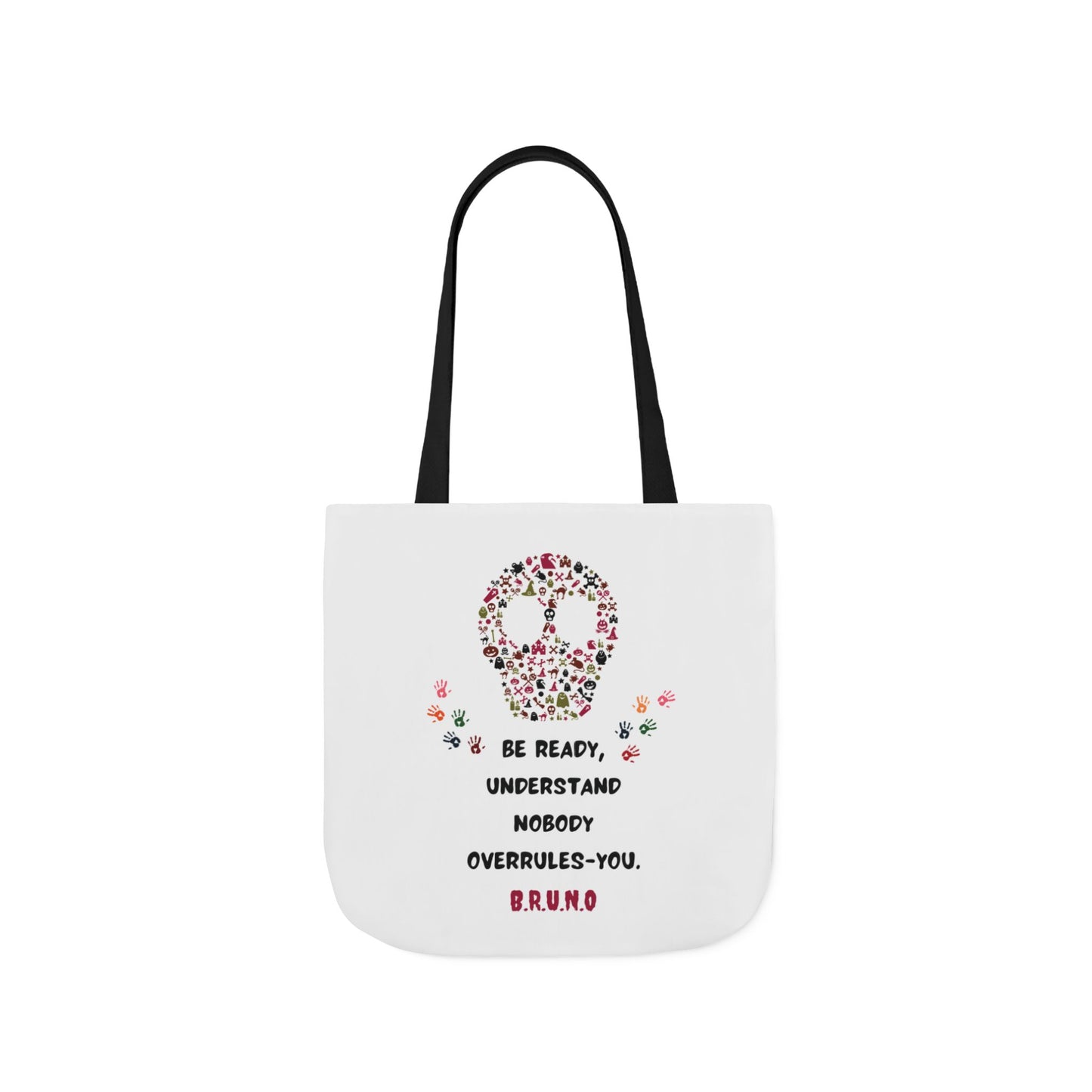 Personalized Initial Quote Floral Skull Canvas Tote Custom Name