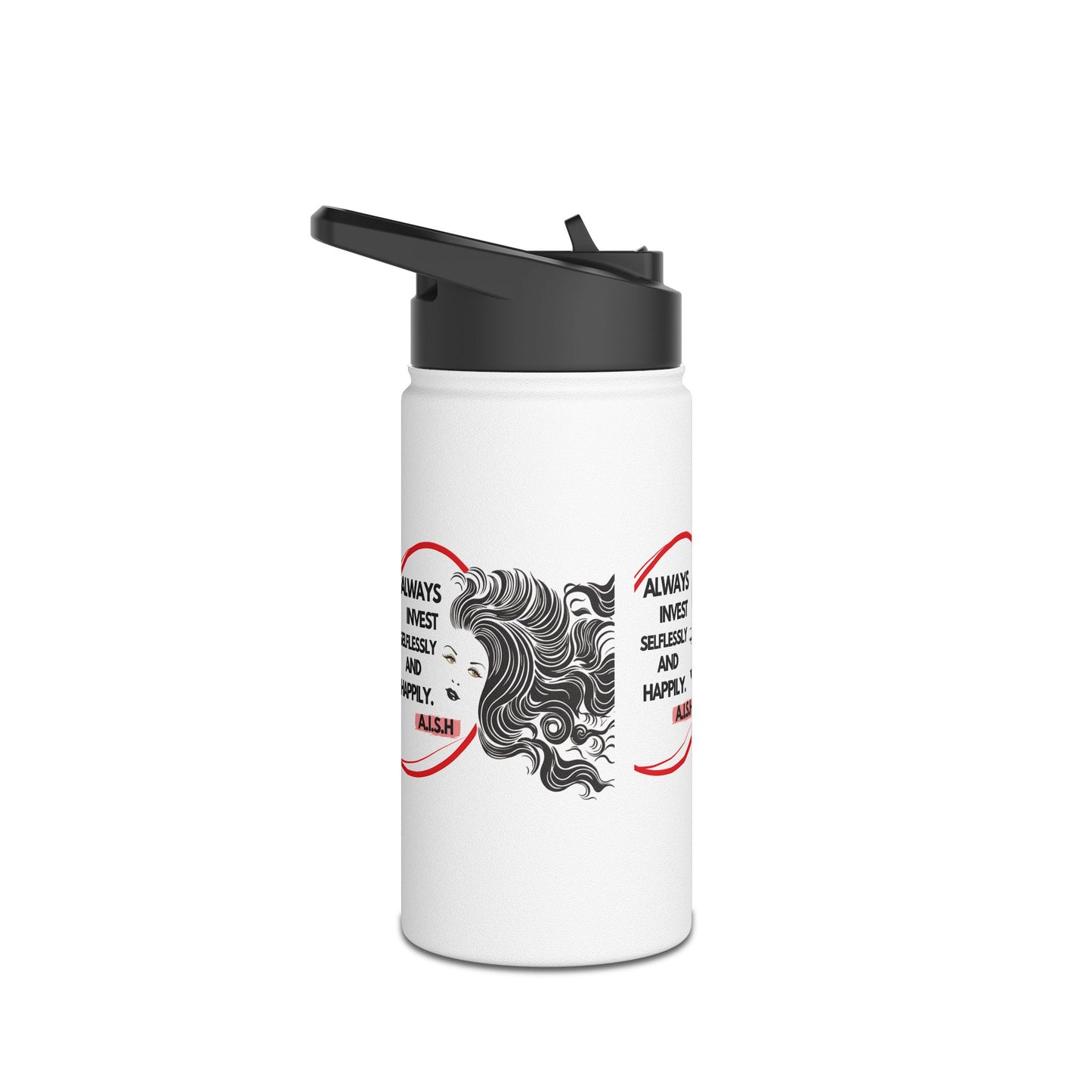 Personalized Initial Quote Inspirational Girl Stainless Steel Water Bottle