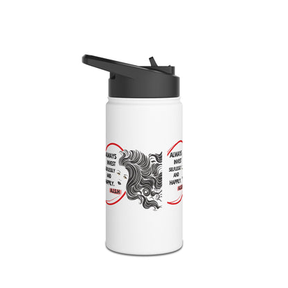 Personalized Initial Quote Inspirational Girl Stainless Steel Water Bottle