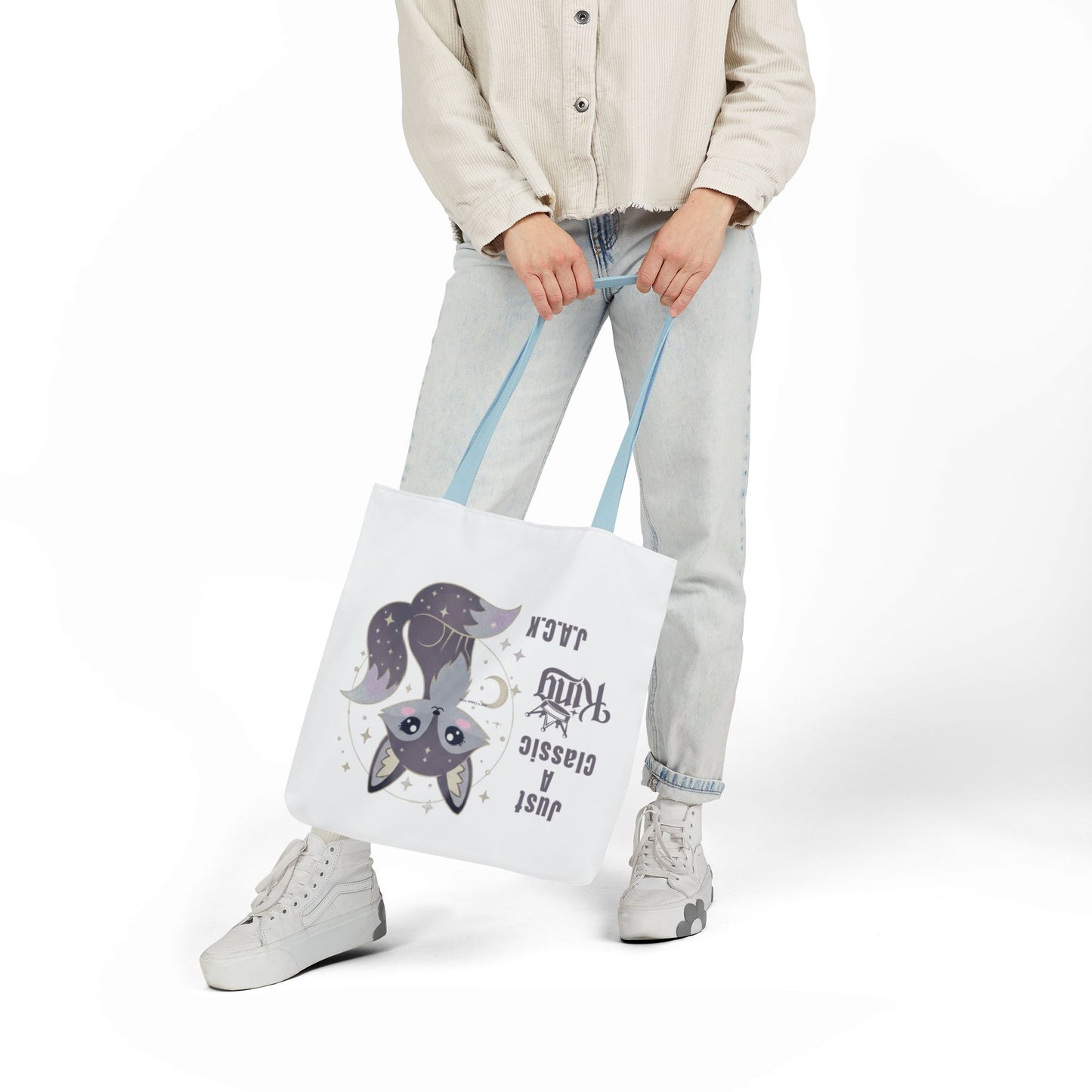 Personalized Initial Quote Fox King Canvas Tote Custom Name