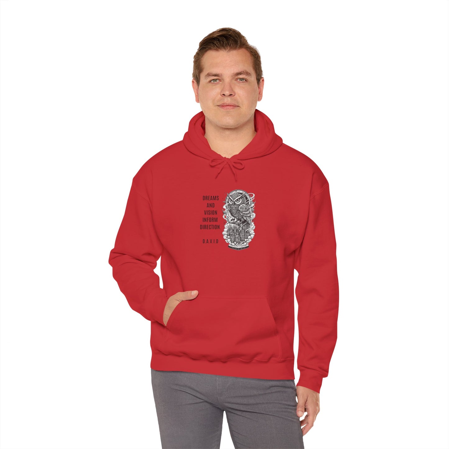 Personalized Owl Vision Graphic Hooded Sweatshirt