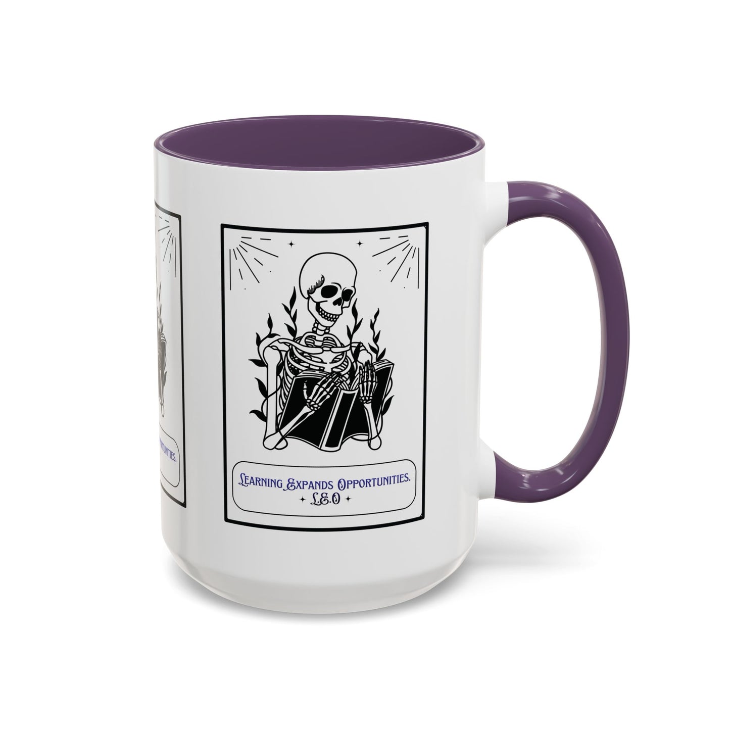 Personalized Initial Skeleton Accent Coffee Mug