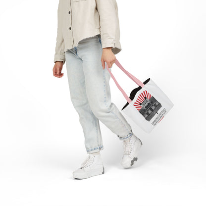 Personalized Initial Quote Vintage Car Canvas Tote Custom Name