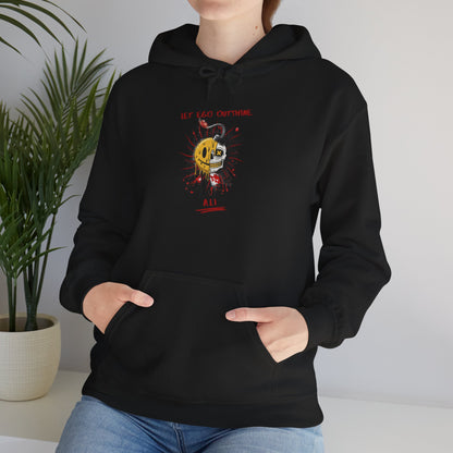 Personalized Split Smile Skull Hooded Sweatshirt