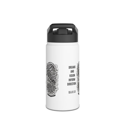 Personalized Initial Quote Owl Vision Stainless Steel Water Bottle