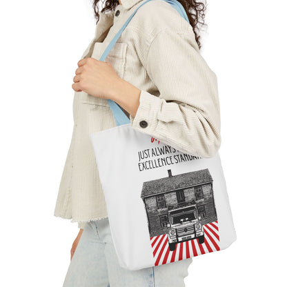 Personalized Initial Quote Vintage Car Canvas Tote Custom Name