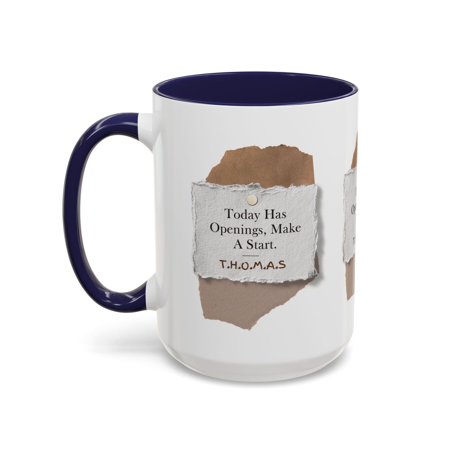 Personalized Torn Paper Note Accent Coffee Mug