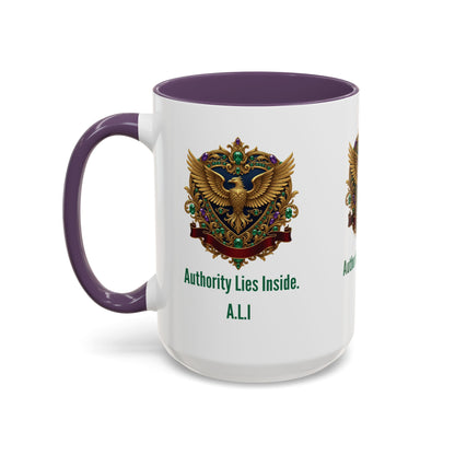 Personalized Initial Eagle Accent Coffee Mug