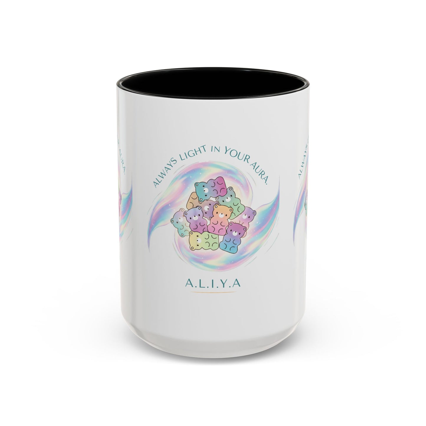 Personalized Initial Cloud Collage Accent Coffee Mug