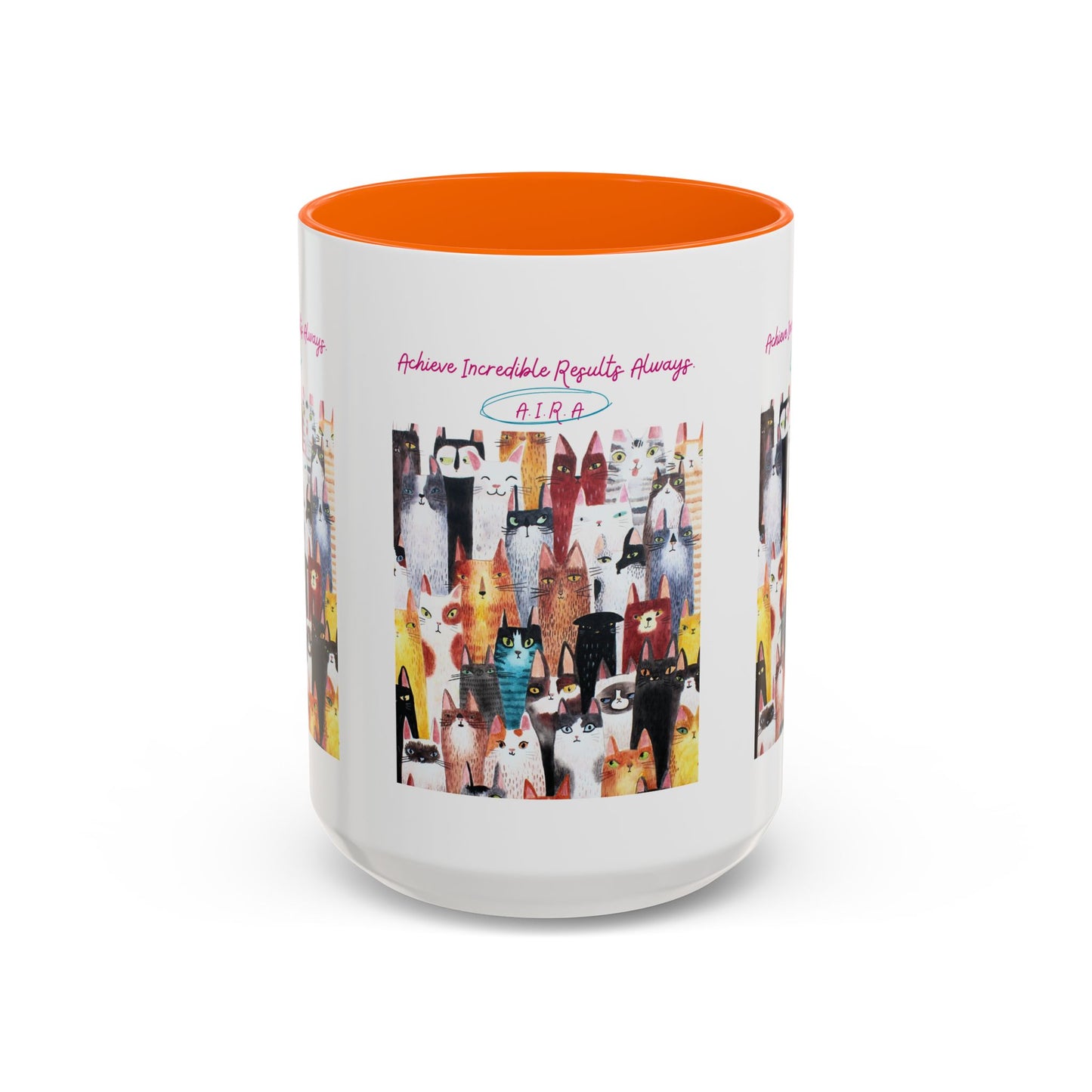 Personalized Initial Cat Collage Accent Coffee Mug