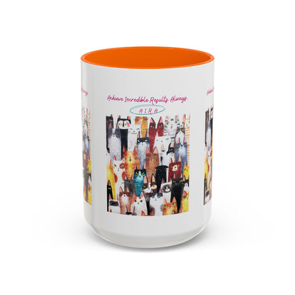 Personalized Initial Cat Collage Accent Coffee Mug