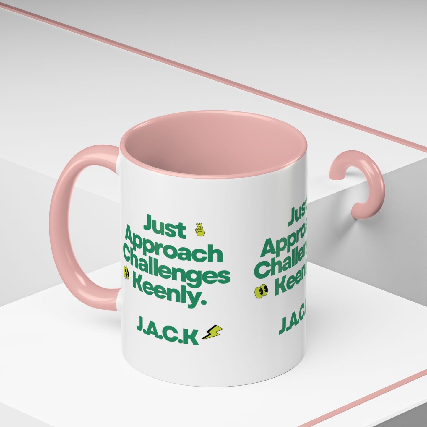 Personalized Simple Message Accent Coffee Mug