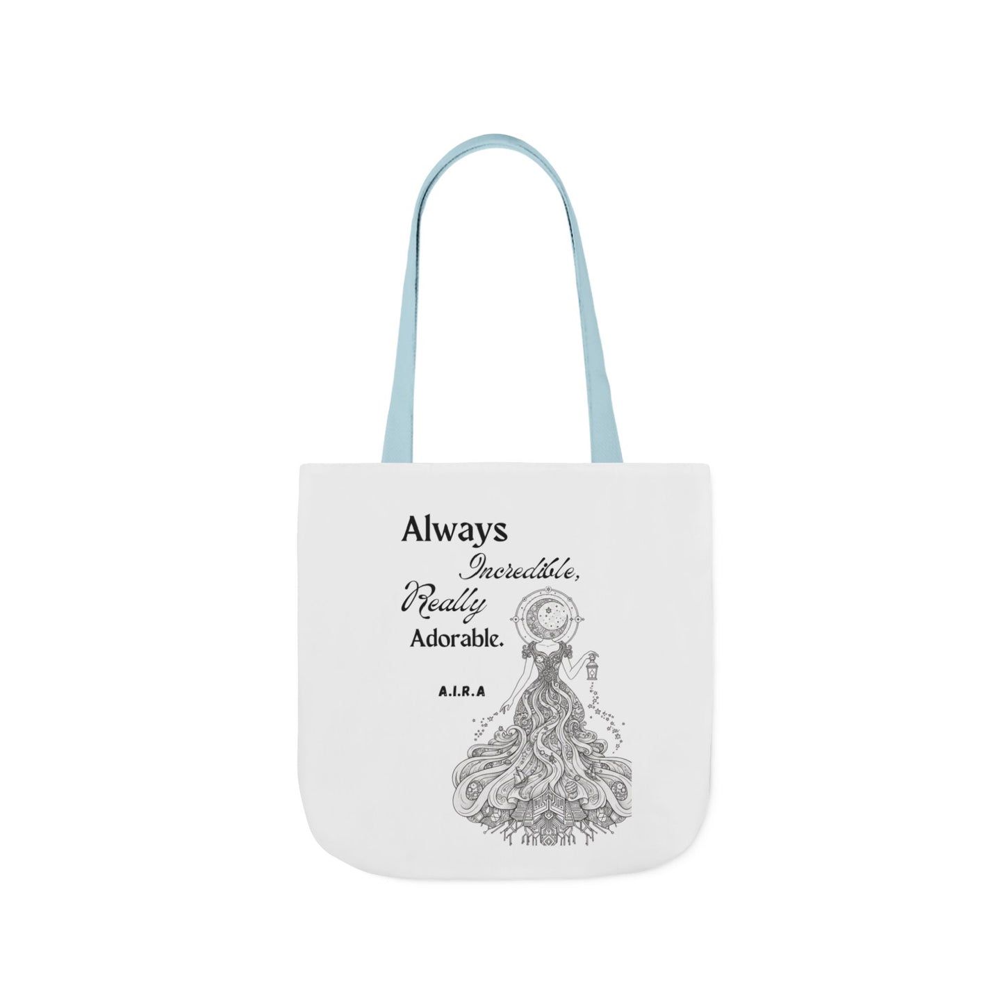 Personalized Initial Quote Light Girl Canvas Tote Custom Name