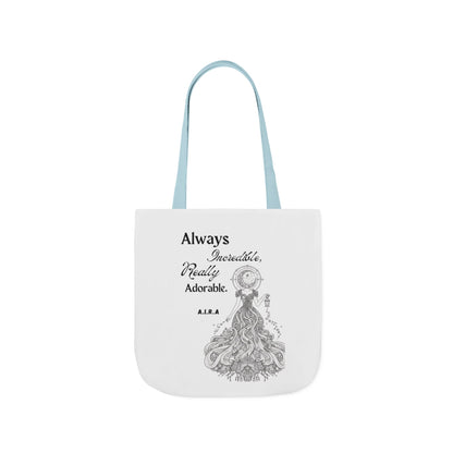 Personalized Initial Quote Light Girl Canvas Tote Custom Name