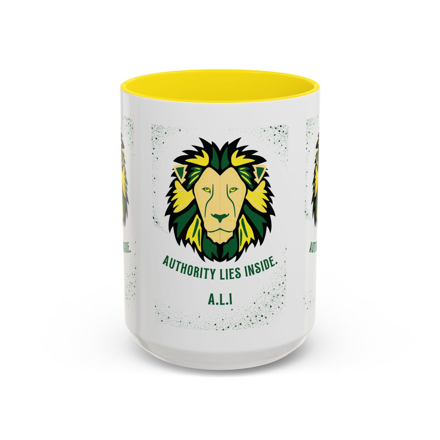Personalized Initial Lion Accent Coffee Mug