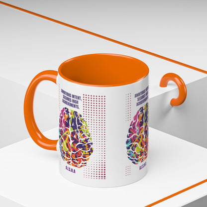 Personalized Initial Brain Accent Coffee Mug