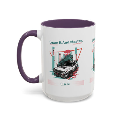 Personalized Retro Racing Accent Coffee Mug