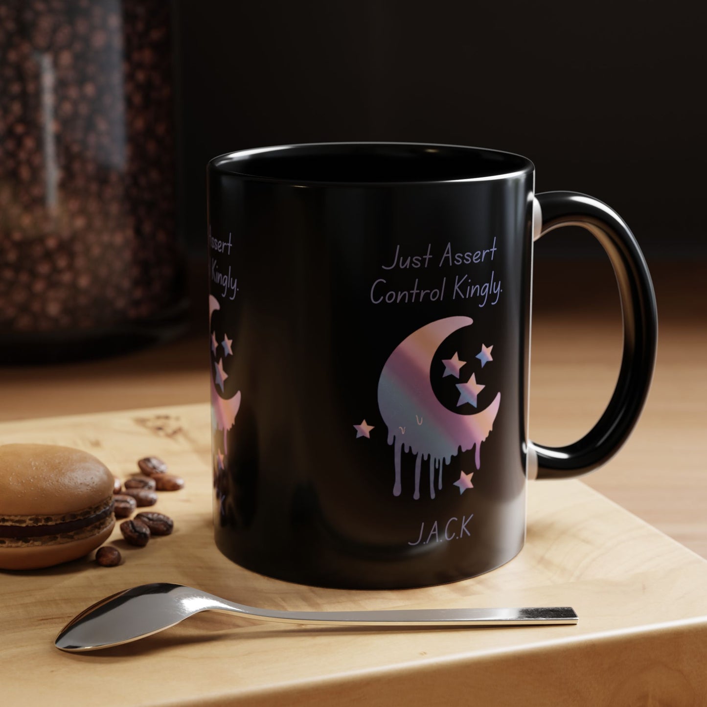 Personalized Moon Dripping Accent Coffee Mug