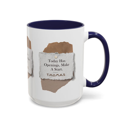 Personalized Torn Paper Note Accent Coffee Mug
