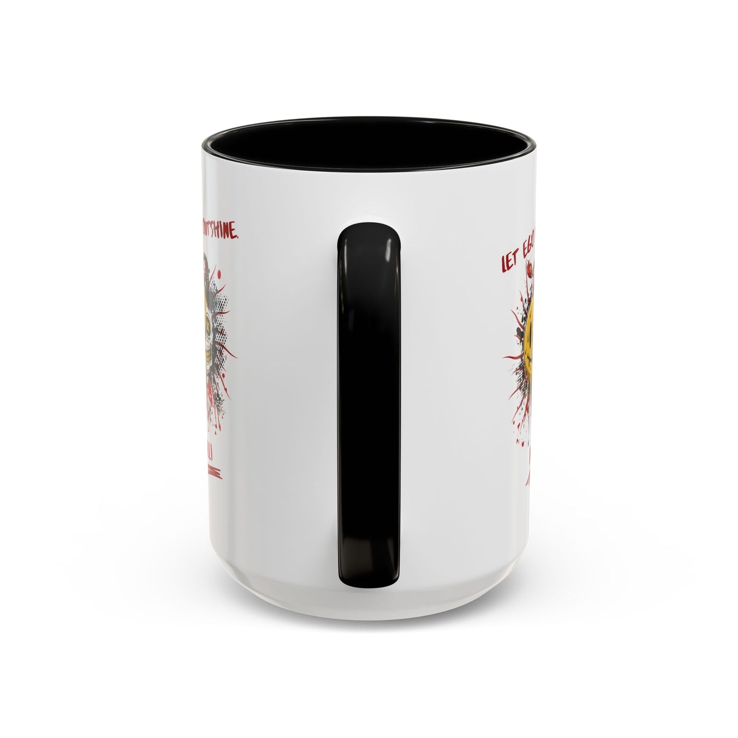 Personalized Split Smile Skull Accent Coffee Mug
