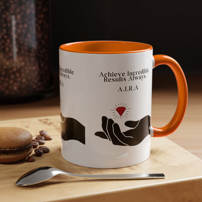Personalized Initial Hand and Gem Accent Coffee Mug