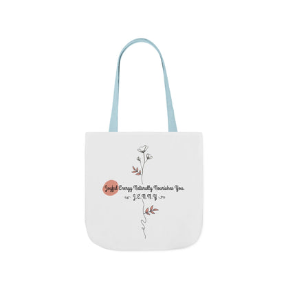 Personalized Initial Quote Floral Minimalist Canvas Tote Custom Name