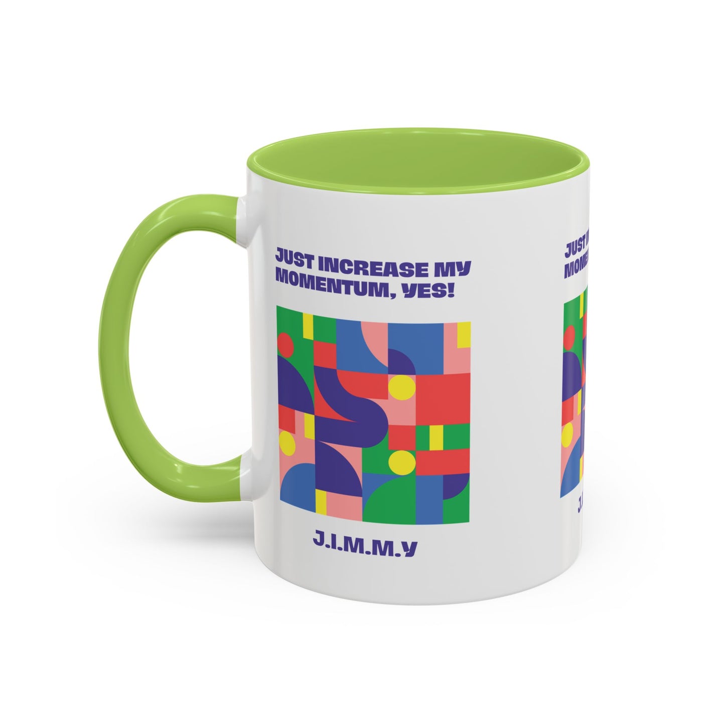 Personalized Initial Colorful Momentum Accent Coffee Mug