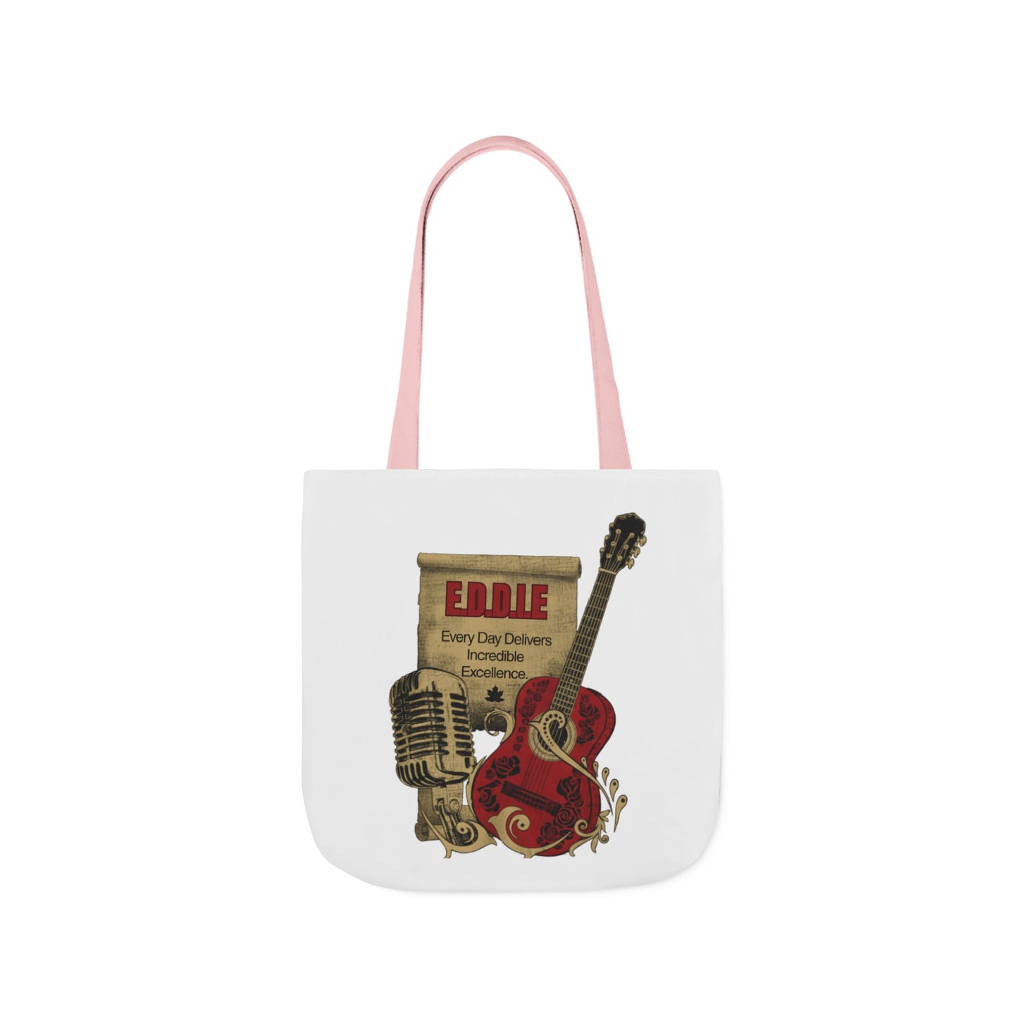 Personalized Initial Quote Guitar Canvas Tote Custom Name