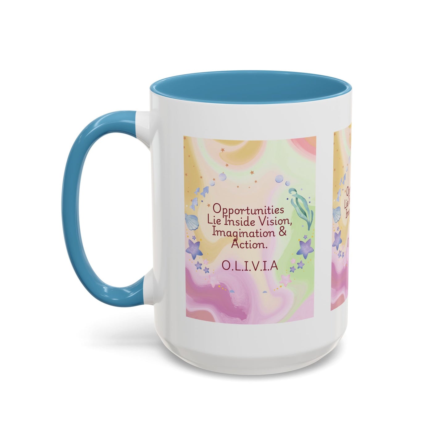 Personalized Ocean Theme Accent Coffee Mug
