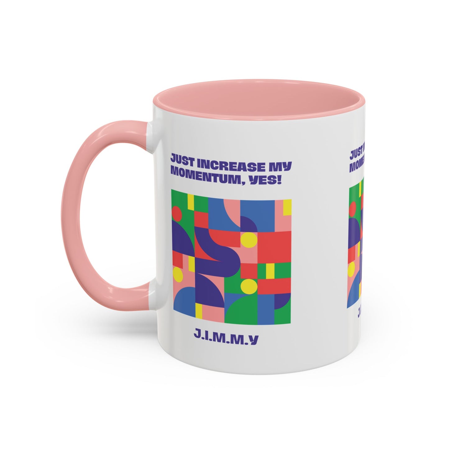 Personalized Initial Colorful Momentum Accent Coffee Mug