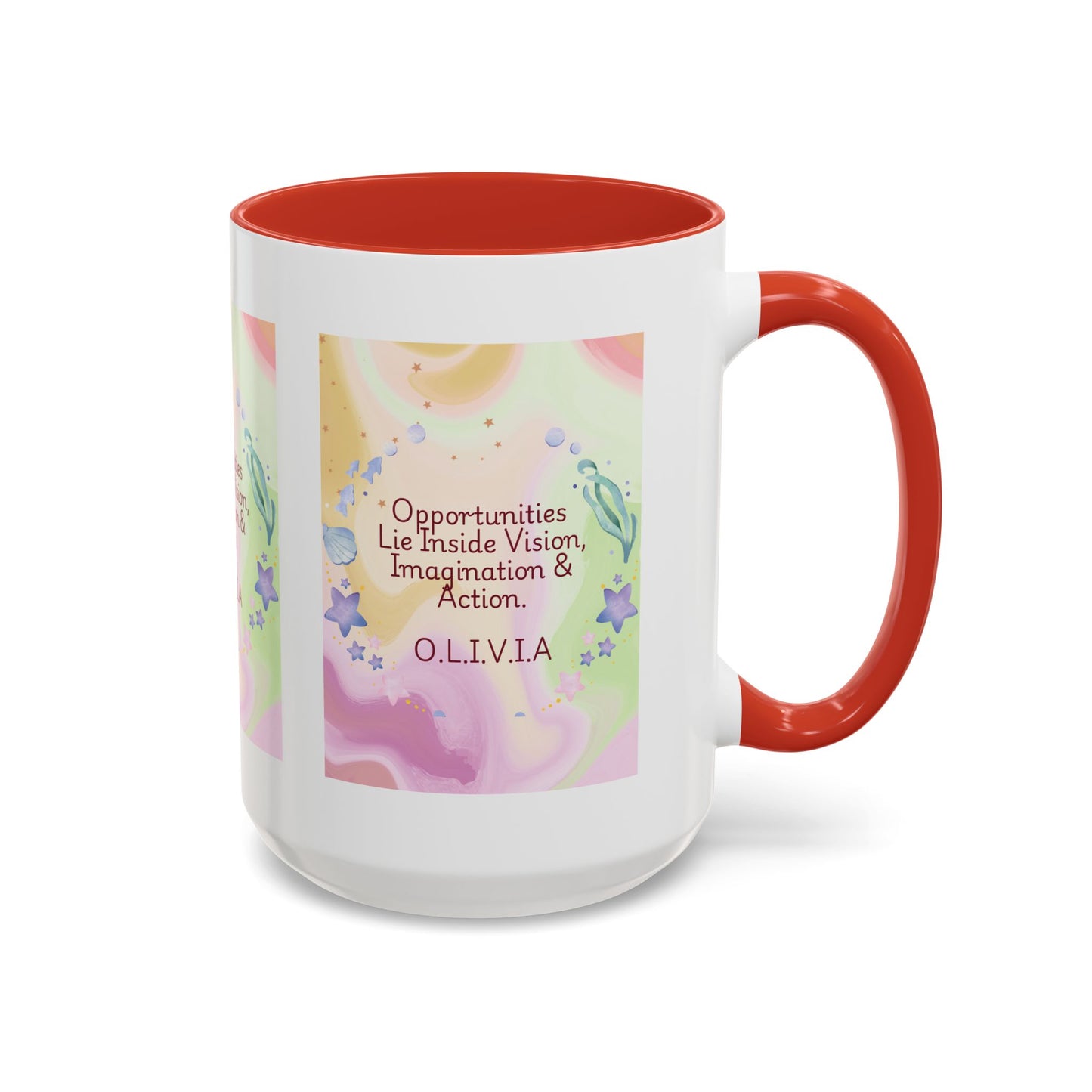 Personalized Ocean Theme Accent Coffee Mug