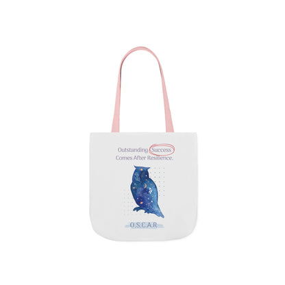 Personalized Initial Quote Owl Galaxy Canvas Tote Custom Name