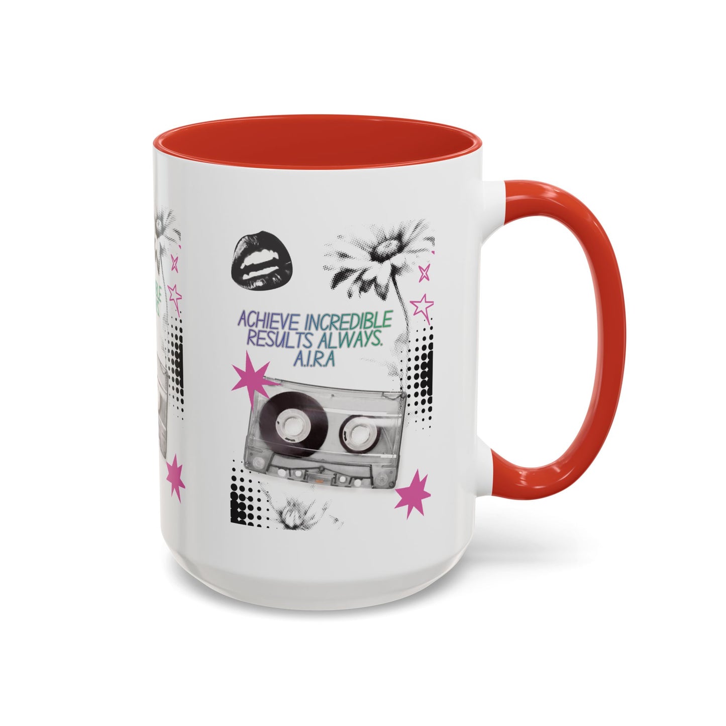 Personalized Cassette Vibes Accent Coffee Mug