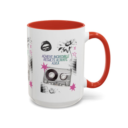 Personalized Cassette Vibes Accent Coffee Mug