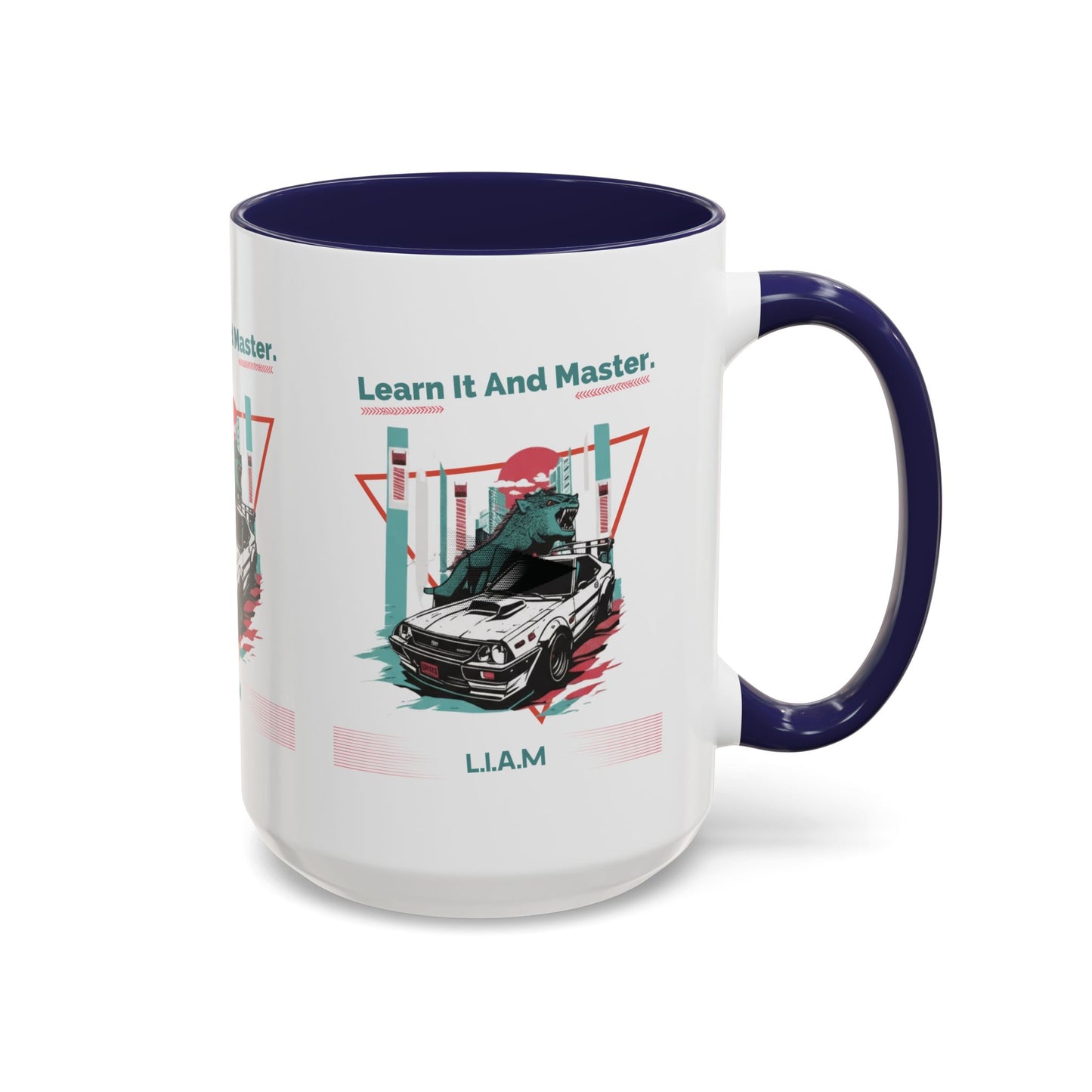 Personalized Retro Racing Accent Coffee Mug