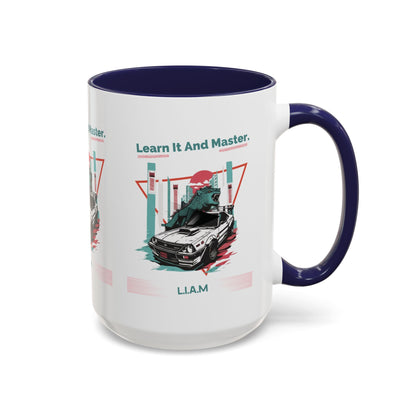 Personalized Retro Racing Accent Coffee Mug