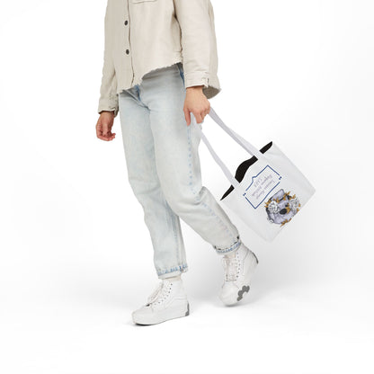 Personalized Initial Quote Floral Skull Canvas Tote Custom Name