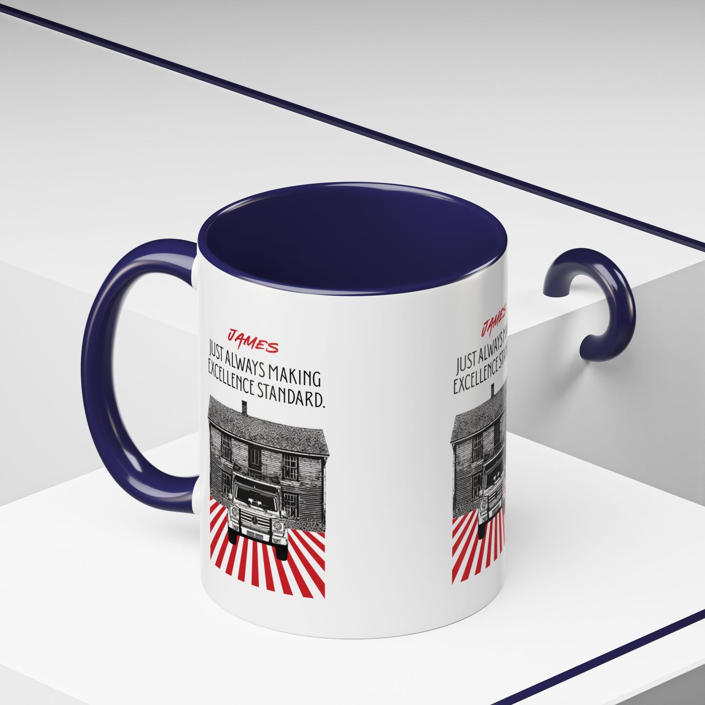 Personalized Vintage Car Accent Coffee Mug