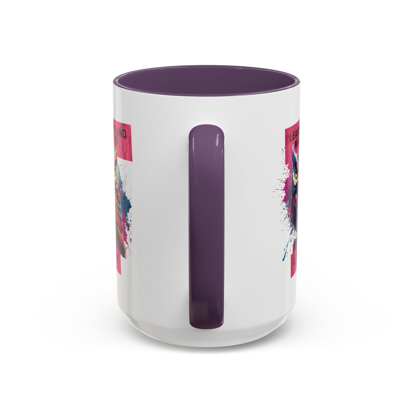 Personalized Initial Owl Accent Coffee Mug