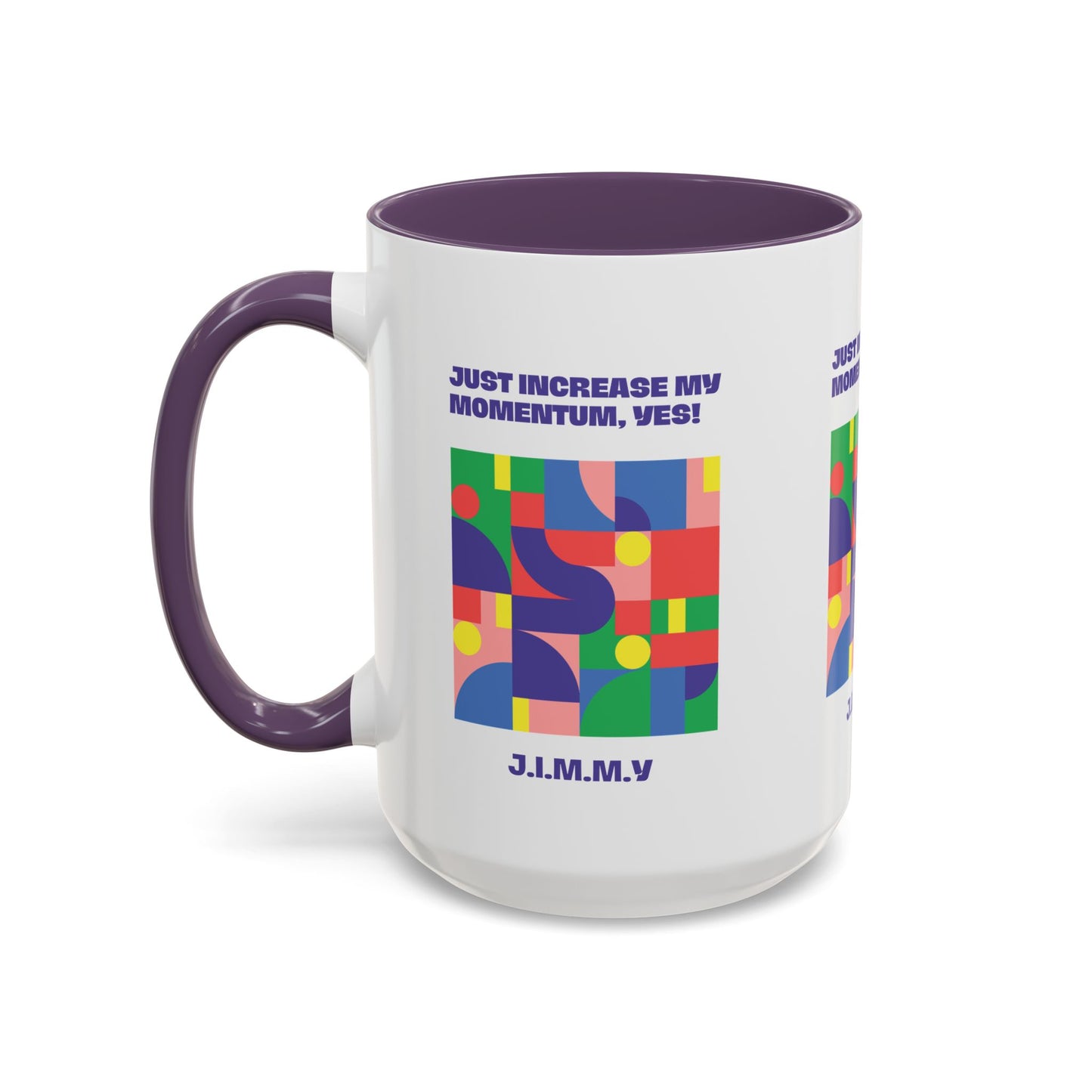 Personalized Initial Colorful Momentum Accent Coffee Mug