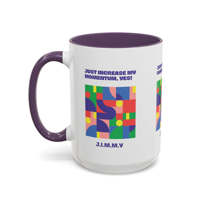 Personalized Initial Colorful Momentum Accent Coffee Mug