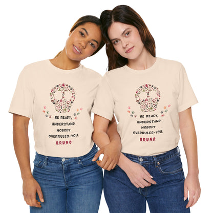 Personalized Peace Floral  and Skull Tee