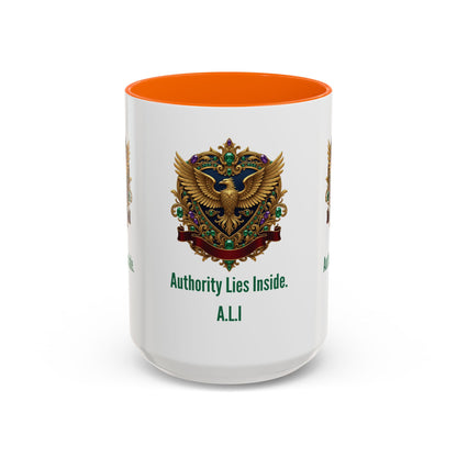 Personalized Initial Eagle Accent Coffee Mug