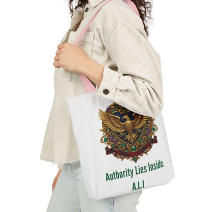 Personalized Initial Quote Eagle Wings Canvas Tote Custom Name